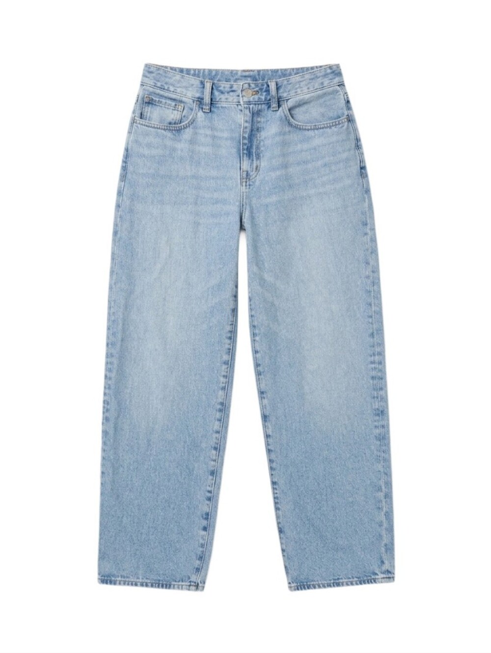 Madewell Light Wash Denim Blue Jeans Curvy Petite Straight Baggy Pants 29P